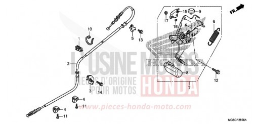 PARKING BRAKE LEVER NC700DC de 2012